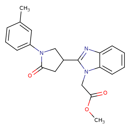 methyl 2-{2-[1-(3-methylphenyl)-5-oxopyrrolidin-3-yl]-1H-1,3-benzodiazol-1-yl}acetate