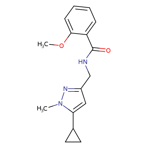 N-[(5-cyclopropyl-1-methyl-1H-pyrazol-3-yl)methyl]-2-methoxybenzamide
