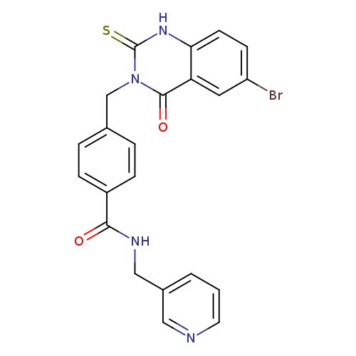 4-[(6-bromo-4-oxo-2-sulfanylidene-1,2,3,4-tetrahydroquinazolin-3-yl)methyl]-N-[(pyridin-3-yl)methyl]benzamide