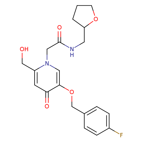2-{5-[(4-fluorophenyl)methoxy]-2-(hydroxymethyl)-4-oxo-1,4-dihydropyridin-1-yl}-N-[(oxolan-2-yl)methyl]acetamide