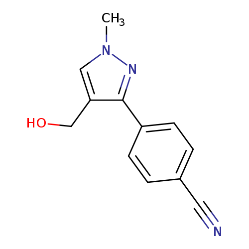 4-[4-(hydroxymethyl)-1-methyl-1H-pyrazol-3-yl]benzonitrile