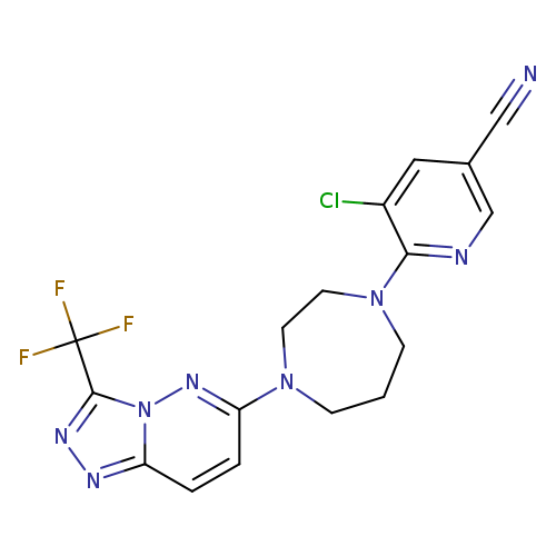 5-chloro-6-{4-[3-(trifluoromethyl)-[1,2,4]triazolo[4,3-b]pyridazin-6-yl]-1,4-diazepan-1-yl}pyridine-3-carbonitrile