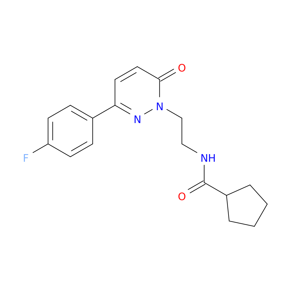 N-{2-[3-(4-fluorophenyl)-6-oxo-1,6-dihydropyridazin-1-yl]ethyl}cyclopentanecarboxamide