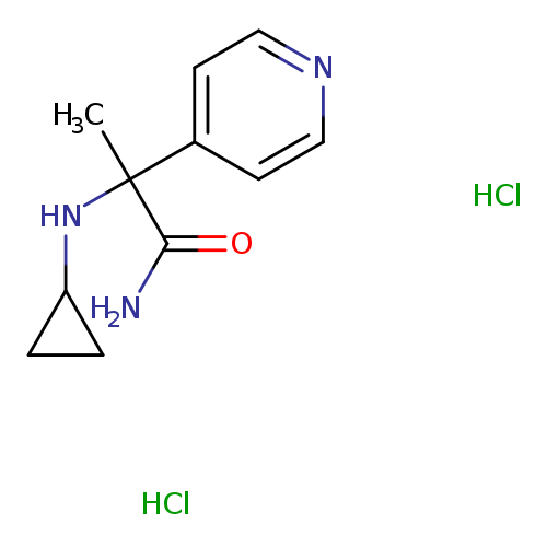 2-(cyclopropylamino)-2-(pyridin-4-yl)propanamide dihydrochloride