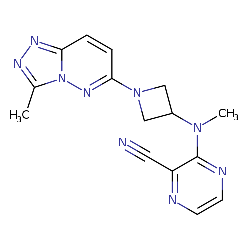 3-[methyl(1-{3-methyl-[1,2,4]triazolo[4,3-b]pyridazin-6-yl}azetidin-3-yl)amino]pyrazine-2-carbonitrile
