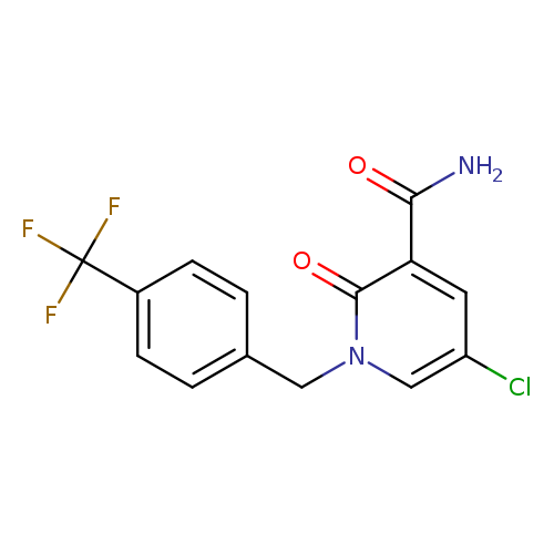 5-chloro-2-oxo-1-{[4-(trifluoromethyl)phenyl]methyl}-1,2-dihydropyridine-3-carboxamide