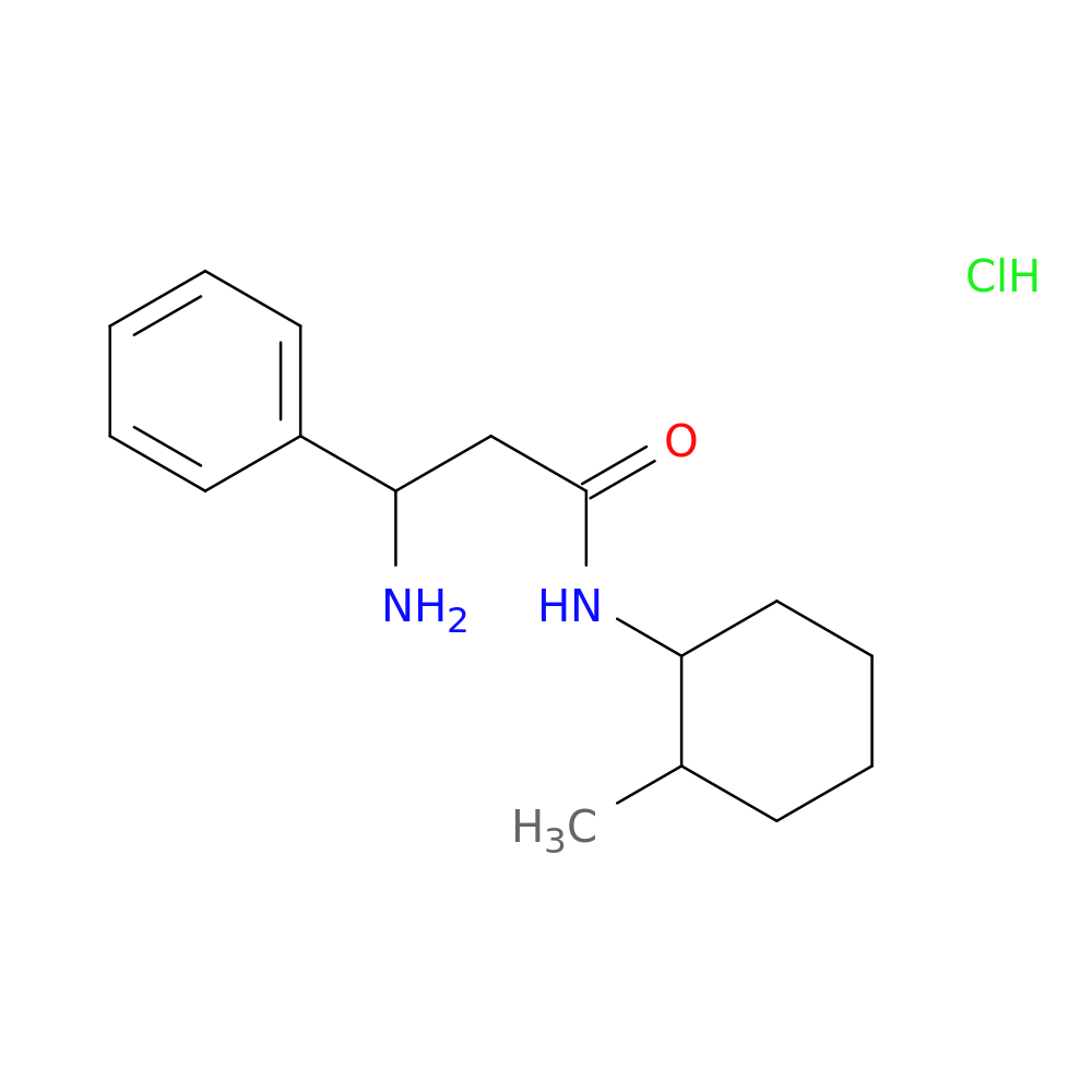 3-amino-N-(2-methylcyclohexyl)-3-phenylpropanamide hydrochloride