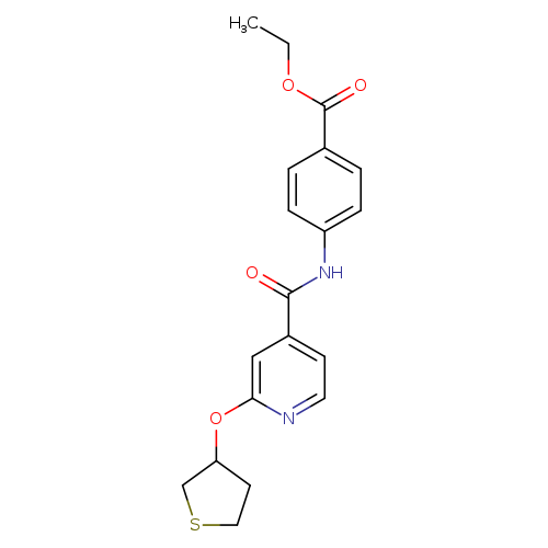 ethyl 4-[2-(thiolan-3-yloxy)pyridine-4-amido]benzoate