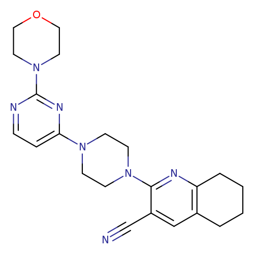 2-{4-[2-(morpholin-4-yl)pyrimidin-4-yl]piperazin-1-yl}-5,6,7,8-tetrahydroquinoline-3-carbonitrile