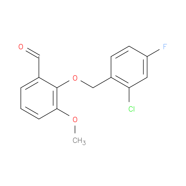 2-[(2-Chloro-4-fluorobenzyl)oxy]-3-methoxybenzaldehyde