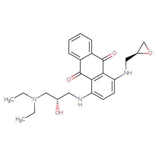 9,10-Anthracenedione, 1-[[(2S)-3-(diethylamino)-2-hydroxypropyl]amino]-4-[[(2S)-2-oxiranylmethyl]amino]-