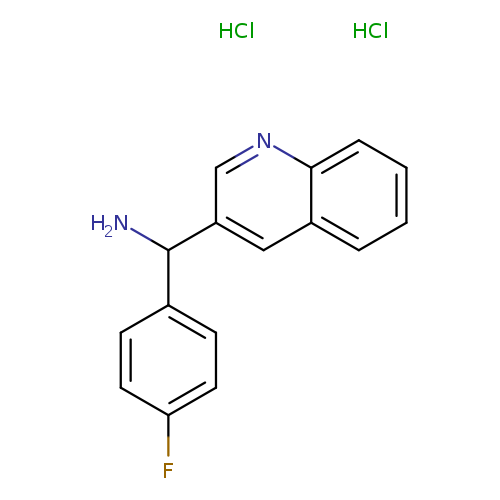 (4-fluorophenyl)(quinolin-3-yl)methanamine dihydrochloride
