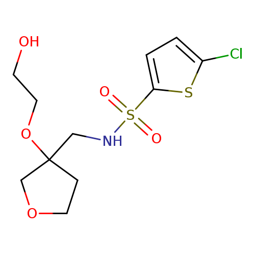 5-chloro-N-{[3-(2-hydroxyethoxy)oxolan-3-yl]methyl}thiophene-2-sulfonamide