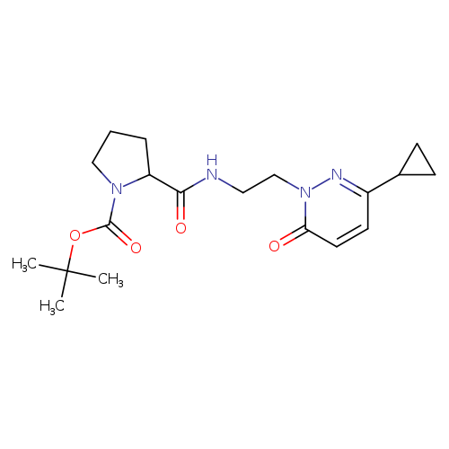 tert-butyl 2-{[2-(3-cyclopropyl-6-oxo-1,6-dihydropyridazin-1-yl)ethyl]carbamoyl}pyrrolidine-1-carboxylate