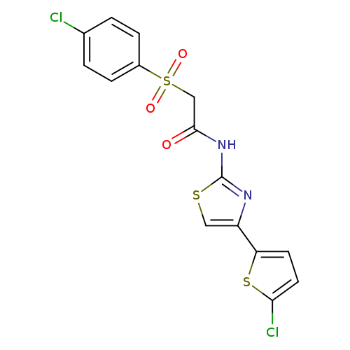 2-(4-chlorobenzenesulfonyl)-N-[4-(5-chlorothiophen-2-yl)-1,3-thiazol-2-yl]acetamide