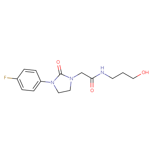 2-[3-(4-fluorophenyl)-2-oxoimidazolidin-1-yl]-N-(3-hydroxypropyl)acetamide
