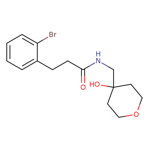 3-(2-bromophenyl)-N-[(4-hydroxyoxan-4-yl)methyl]propanamide