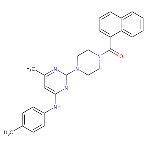 6-methyl-N-(4-methylphenyl)-2-[4-(naphthalene-1-carbonyl)piperazin-1-yl]pyrimidin-4-amine