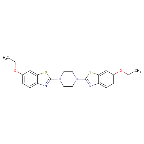 6-ethoxy-2-[4-(6-ethoxy-1,3-benzothiazol-2-yl)piperazin-1-yl]-1,3-benzothiazole