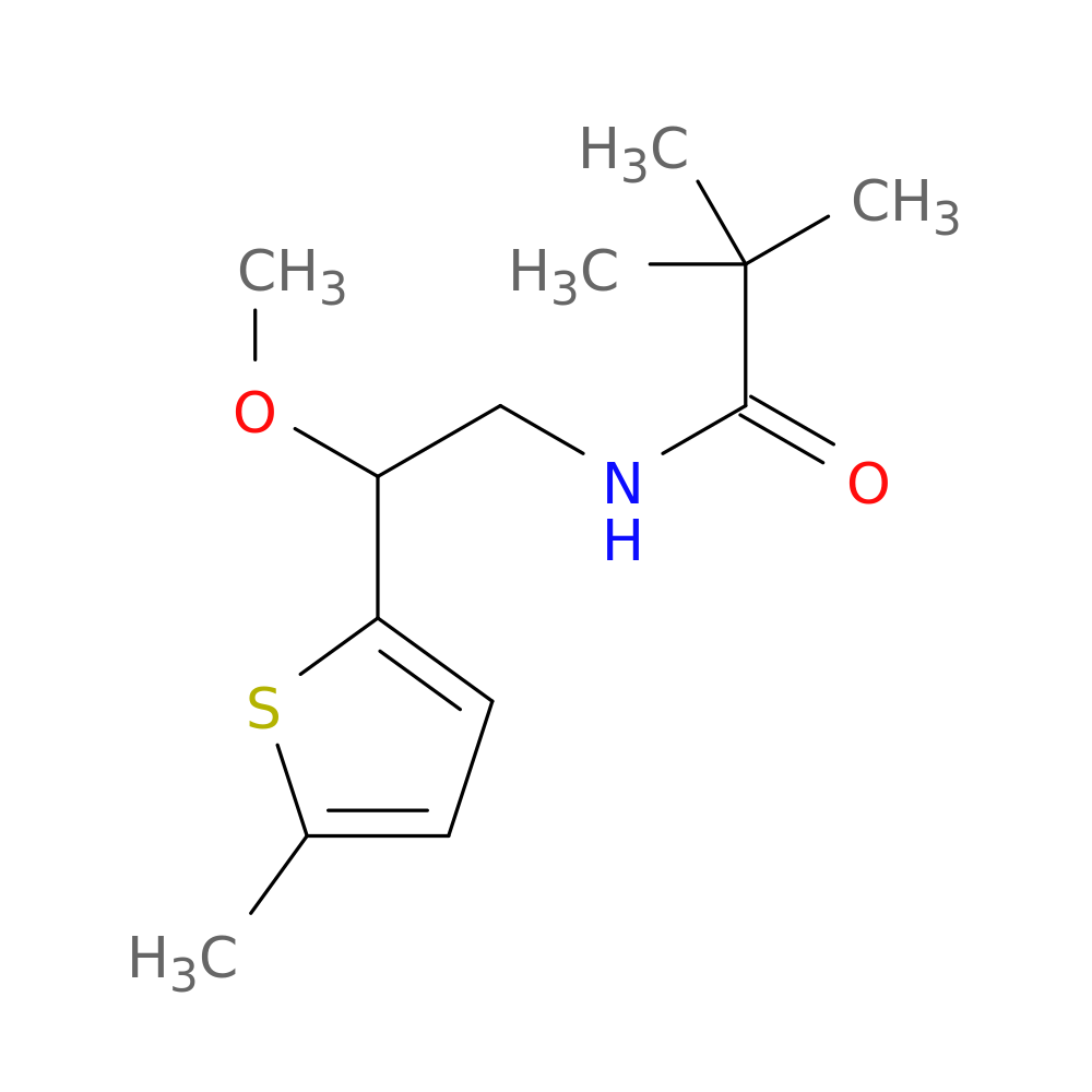 N-[2-methoxy-2-(5-methylthiophen-2-yl)ethyl]-2,2-dimethylpropanamide