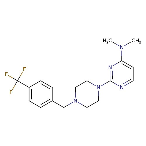 N,N-dimethyl-2-(4-{[4-(trifluoromethyl)phenyl]methyl}piperazin-1-yl)pyrimidin-4-amine