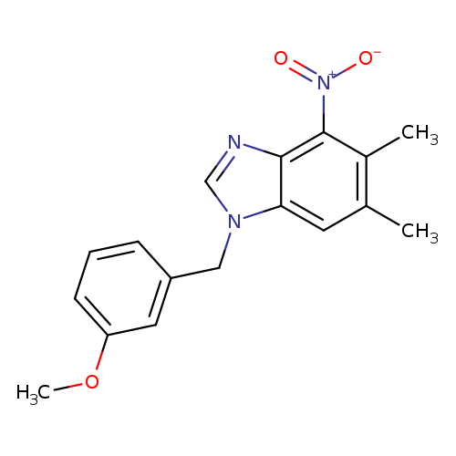 1-[(3-methoxyphenyl)methyl]-5,6-dimethyl-4-nitro-1H-1,3-benzodiazole