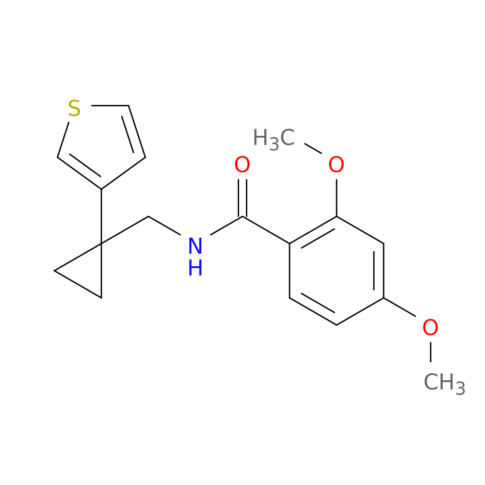 2,4-dimethoxy-N-{[1-(thiophen-3-yl)cyclopropyl]methyl}benzamide