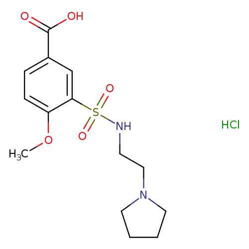 4-methoxy-3-{[2-(pyrrolidin-1-yl)ethyl]sulfamoyl}benzoic acid hydrochloride