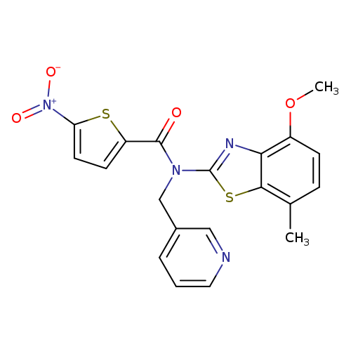 N-(4-methoxy-7-methyl-1,3-benzothiazol-2-yl)-5-nitro-N-[(pyridin-3-yl)methyl]thiophene-2-carboxamide