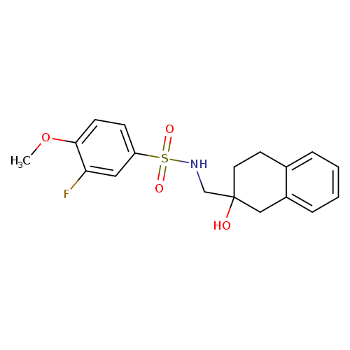 3-fluoro-N-[(2-hydroxy-1,2,3,4-tetrahydronaphthalen-2-yl)methyl]-4-methoxybenzene-1-sulfonamide