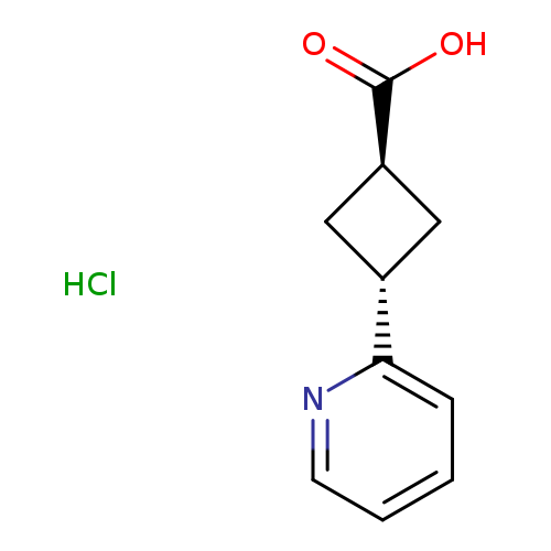 (1r,3r)-3-(pyridin-2-yl)cyclobutane-1-carboxylic acid hydrochloride, trans