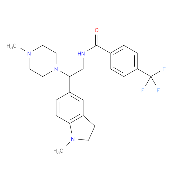 N-[2-(1-methyl-2,3-dihydro-1H-indol-5-yl)-2-(4-methylpiperazin-1-yl)ethyl]-4-(trifluoromethyl)benzamide