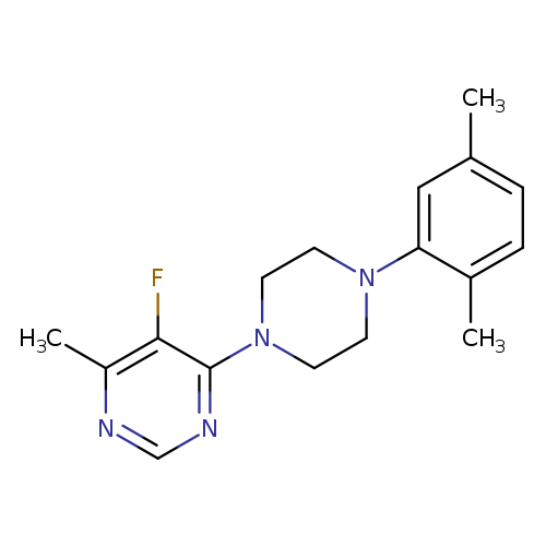 4-[4-(2,5-dimethylphenyl)piperazin-1-yl]-5-fluoro-6-methylpyrimidine