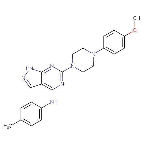 6-[4-(4-methoxyphenyl)piperazin-1-yl]-N-(4-methylphenyl)-1H-pyrazolo[3,4-d]pyrimidin-4-amine
