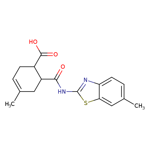 4-Methyl-6-((6-methylbenzo[d]thiazol-2-yl)carbamoyl)cyclohex-3-enecarboxylic acid