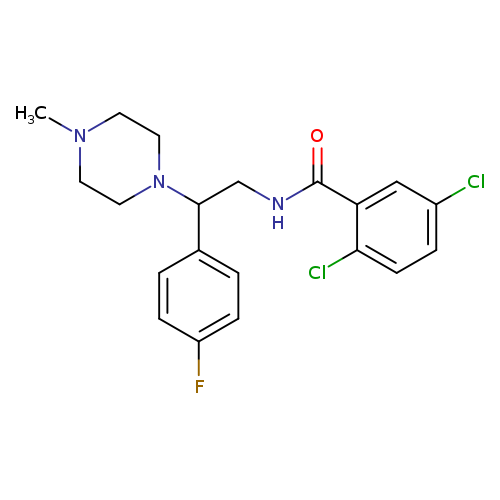 2,5-dichloro-N-[2-(4-fluorophenyl)-2-(4-methylpiperazin-1-yl)ethyl]benzamide