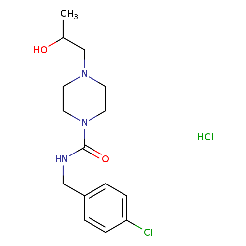 N-[(4-chlorophenyl)methyl]-4-(2-hydroxypropyl)piperazine-1-carboxamide hydrochloride