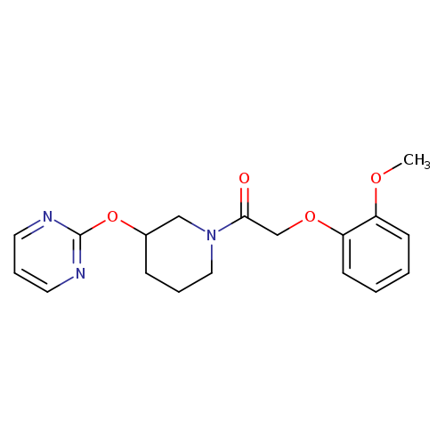 2-(2-methoxyphenoxy)-1-[3-(pyrimidin-2-yloxy)piperidin-1-yl]ethan-1-one