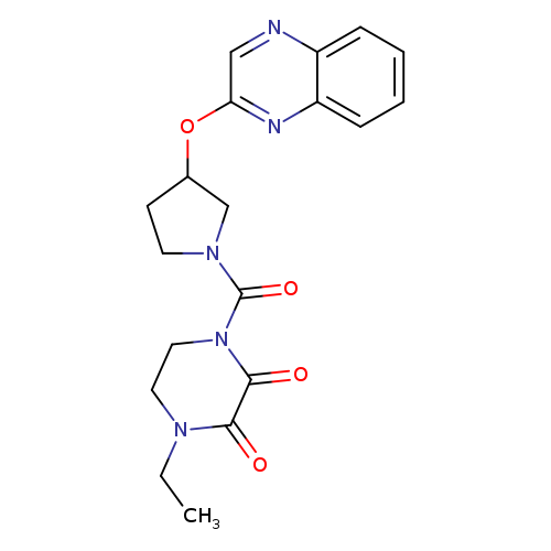 1-ethyl-4-[3-(quinoxalin-2-yloxy)pyrrolidine-1-carbonyl]piperazine-2,3-dione