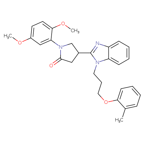 1-(2,5-dimethoxyphenyl)-4-{1-[3-(2-methylphenoxy)propyl]-1H-1,3-benzodiazol-2-yl}pyrrolidin-2-one