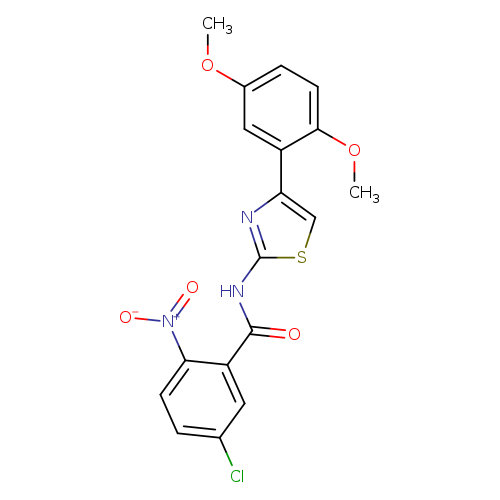 5-chloro-N-[4-(2,5-dimethoxyphenyl)-1,3-thiazol-2-yl]-2-nitrobenzamide