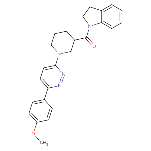 1-{1-[6-(4-methoxyphenyl)pyridazin-3-yl]piperidine-3-carbonyl}-2,3-dihydro-1H-indole
