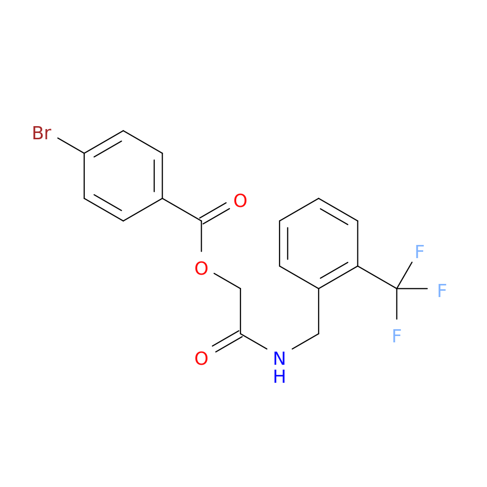 ({[2-(trifluoromethyl)phenyl]methyl}carbamoyl)methyl 4-bromobenzoate