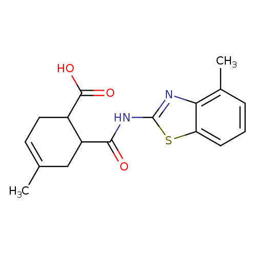 4-methyl-6-[(4-methyl-1,3-benzothiazol-2-yl)carbamoyl]cyclohex-3-ene-1-carboxylic acid