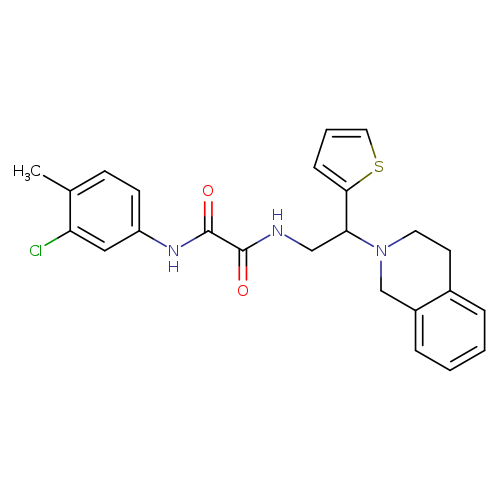 N'-(3-chloro-4-methylphenyl)-N-[2-(1,2,3,4-tetrahydroisoquinolin-2-yl)-2-(thiophen-2-yl)ethyl]ethanediamide
