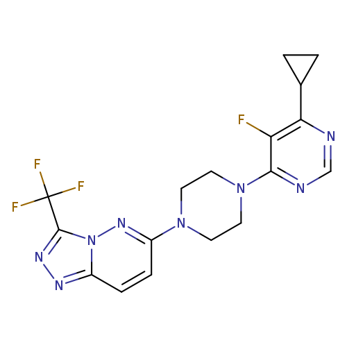 4-cyclopropyl-5-fluoro-6-{4-[3-(trifluoromethyl)-[1,2,4]triazolo[4,3-b]pyridazin-6-yl]piperazin-1-yl}pyrimidine