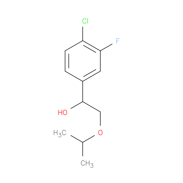 1-(4-chloro-3-fluorophenyl)-2-(propan-2-yloxy)ethan-1-ol