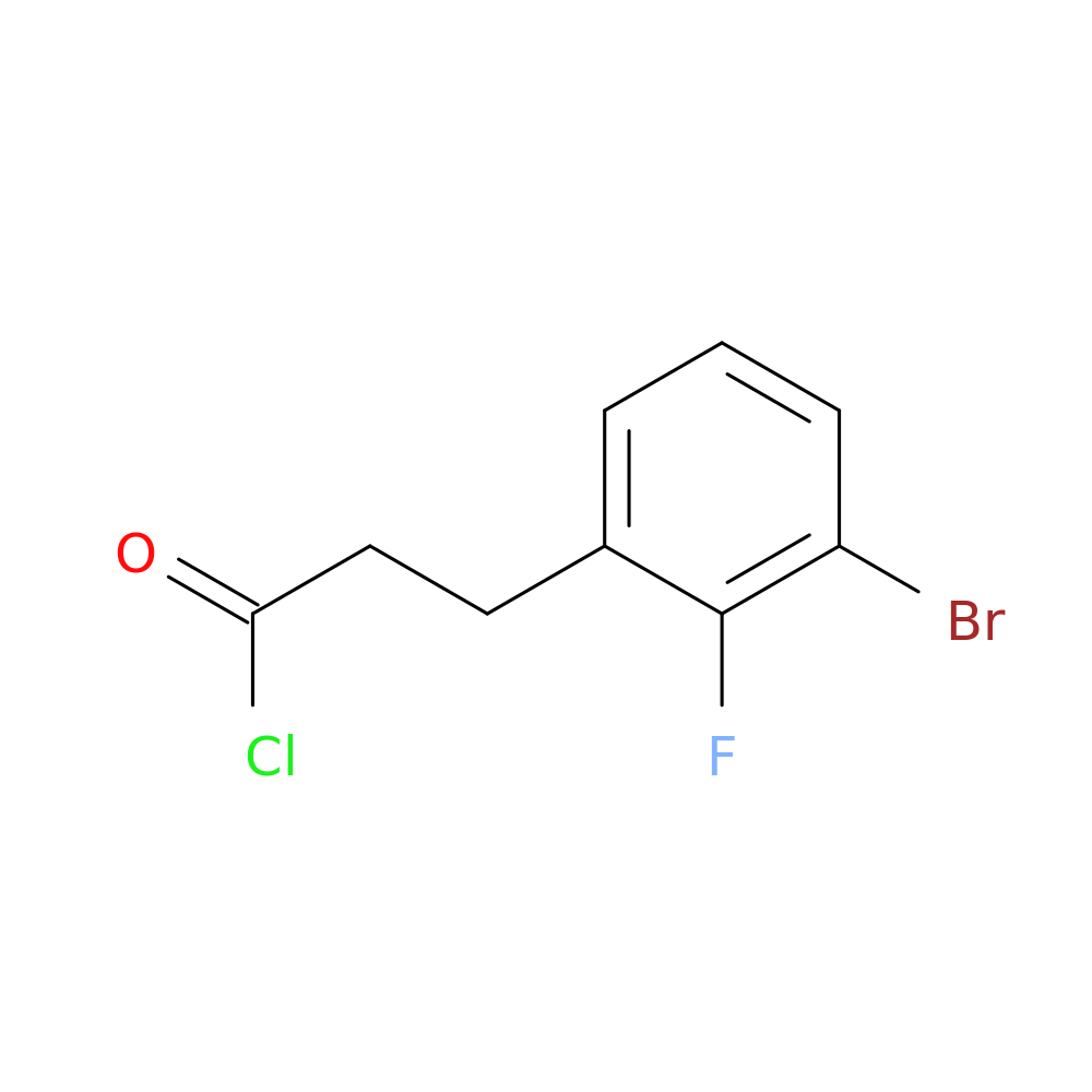 3-(3-bromo-2-fluorophenyl)propanoyl chloride