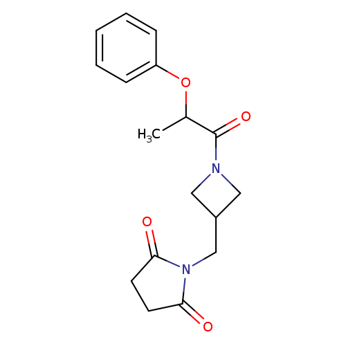 1-{[1-(2-phenoxypropanoyl)azetidin-3-yl]methyl}pyrrolidine-2,5-dione