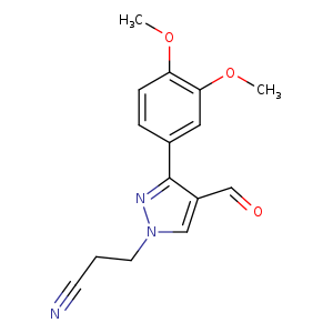 3-[3-(3,4-dimethoxyphenyl)-4-formyl-1H-pyrazol-1-yl]propanenitrile